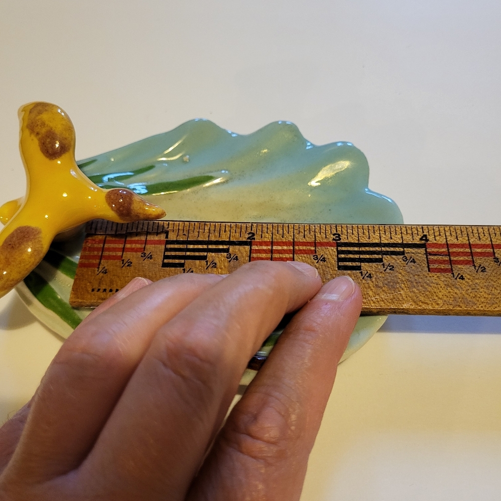 Yellow Duck With Cattails On Water Ohio Pottery Dish - Picture 4 of 8